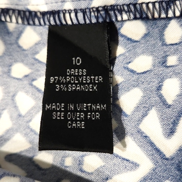 Alyx Sleeveless Geometric Design  Knee Length Shift Dress Size 10 - Picture 7 of 9